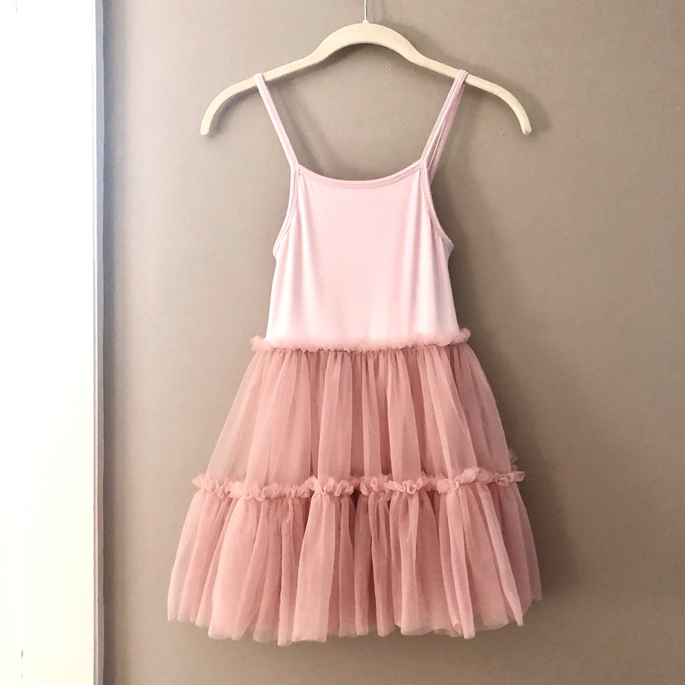 Girls Soft Tutu Dress Romper w Built-In Short